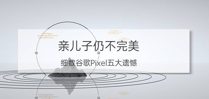 亲儿子仍不完美 细数谷歌Pixel五大遗憾